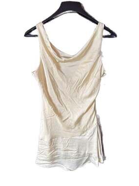 Wild Fable Satin Sleeveless Drape Neck Mini Dress in Light Yellow
C1